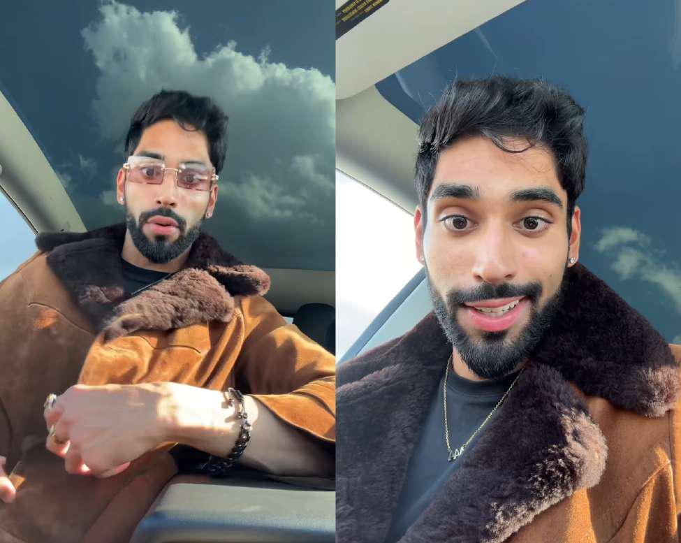 Prayag Mishra wears fur coat in social media video