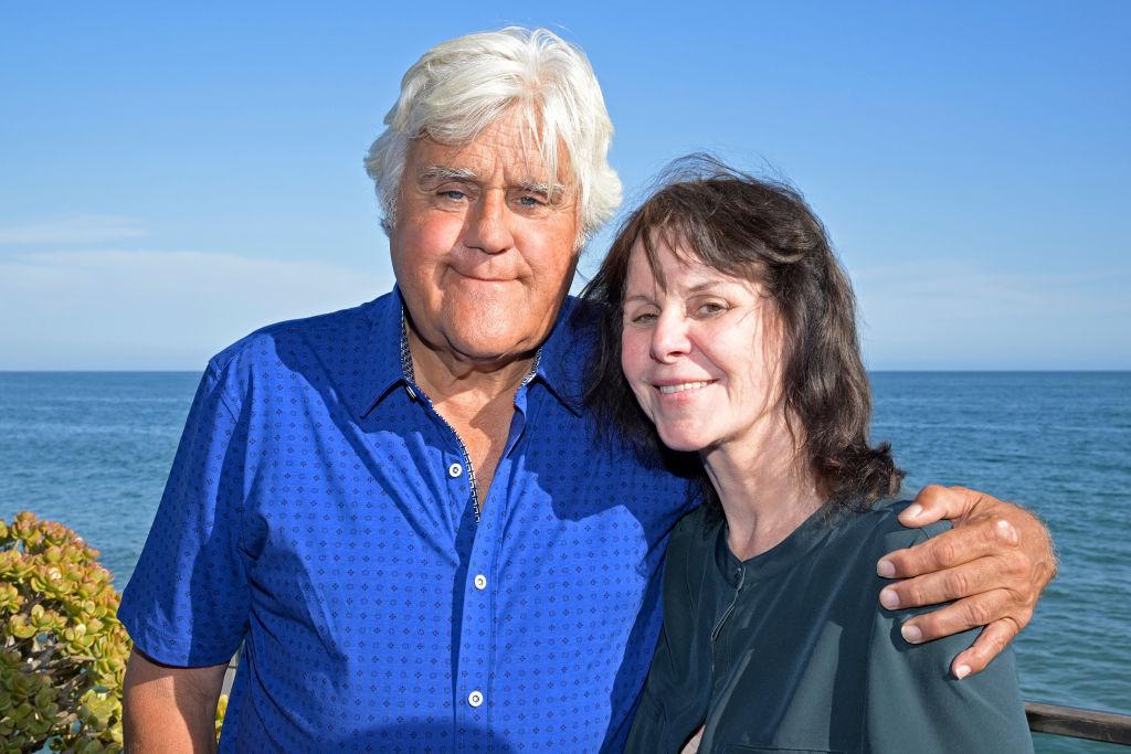 Jay Leno pictured alongside his wife Mavis at Little Beach House in Malibu, California