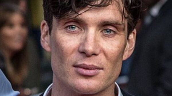 A photo of Cillian Murphy at the Peaky Blinders premiere in Birmingham for season 2.