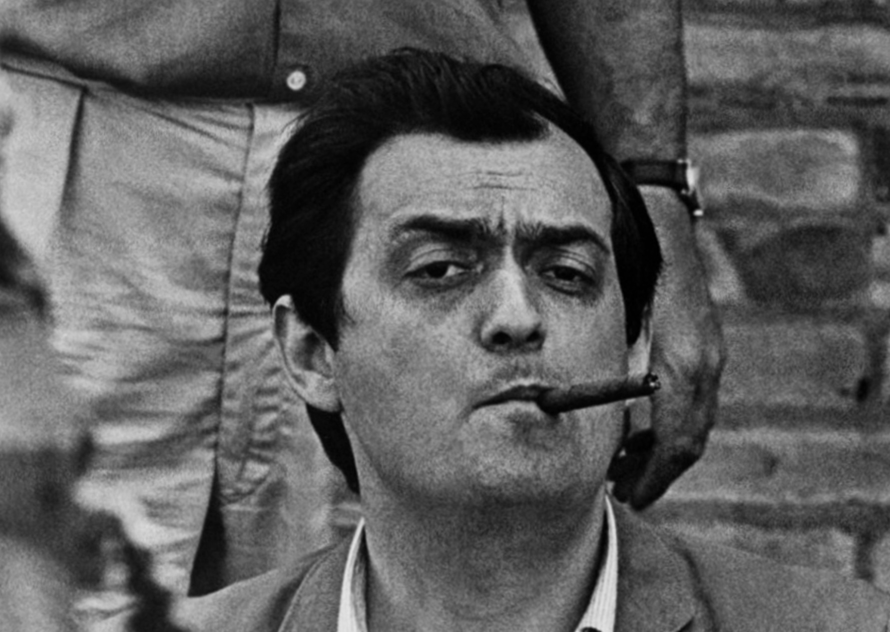 Stanley Kubrick pictured smoking a cigar during a break from filmingStanley Kubrick pictured smoking a cigar during a break from filming